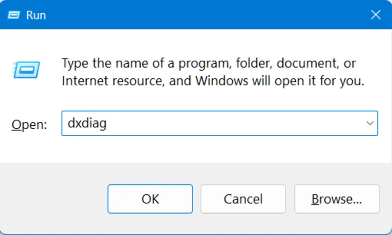 به کار بردن ابزار DirectX Diagnostic Tool (dxdiag)
