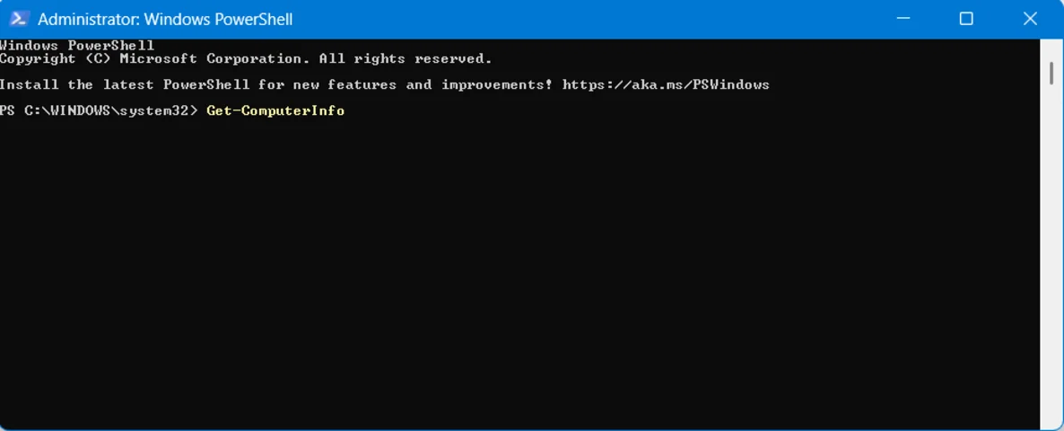 دریافت مشخصات سیستم از PowerShell