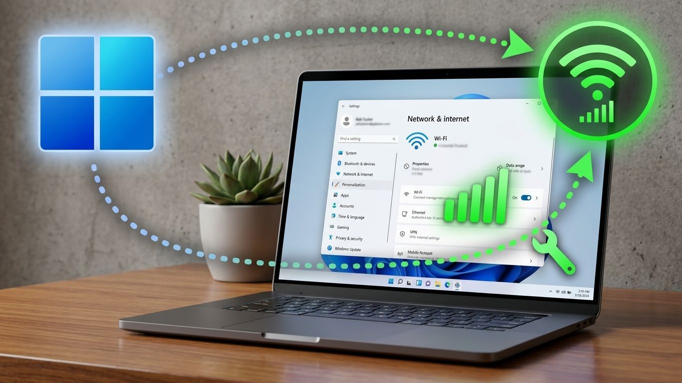 دلایل رایج کندی اینترنت در ویندوز ۱۰ و ۱۱ + نحوه عیب‌یابی