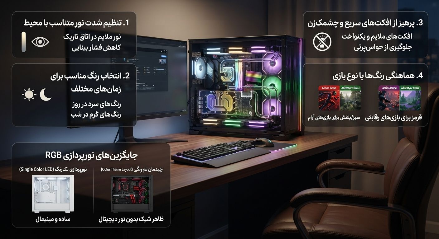 نکات مهم در استفاده از نور RGB
