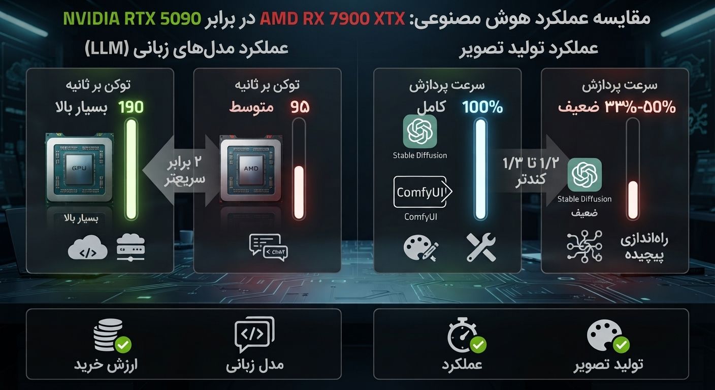 عملکرد کارت‌های AMD در تست‌های هوش مصنوعی