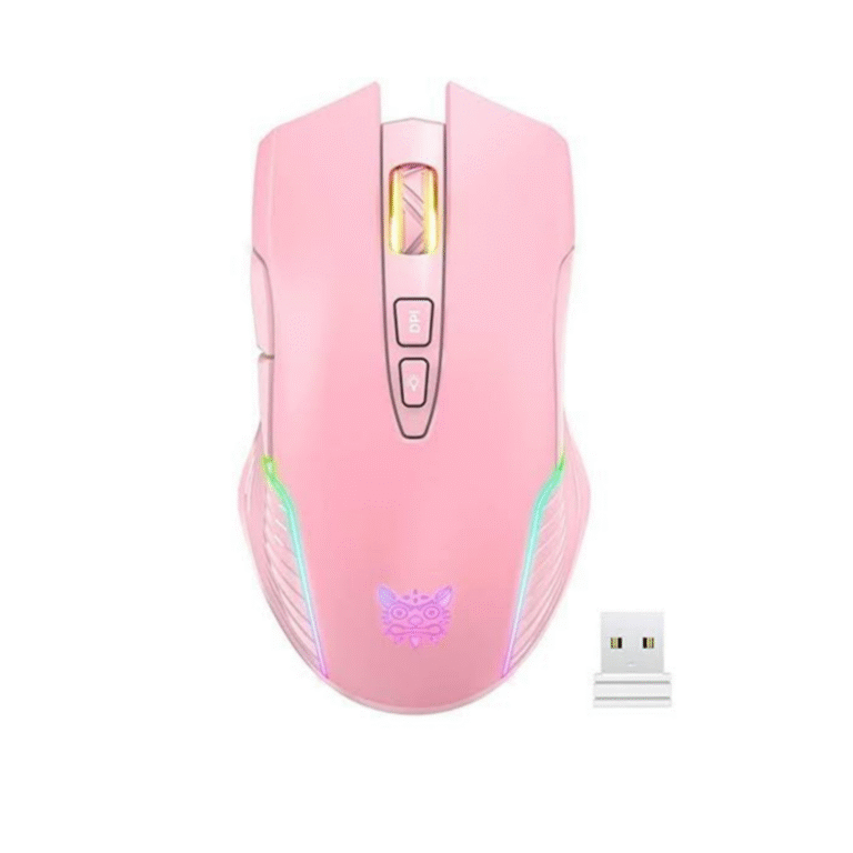 موس گیمینگ اونیکوما مدل CW905 PINK RGB WLS