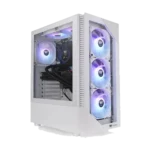 کیس کامپیوتر گیمینگ ترمالتیک مدل VIEW 200 TG ARGB CHASSIS SNOW WHITE